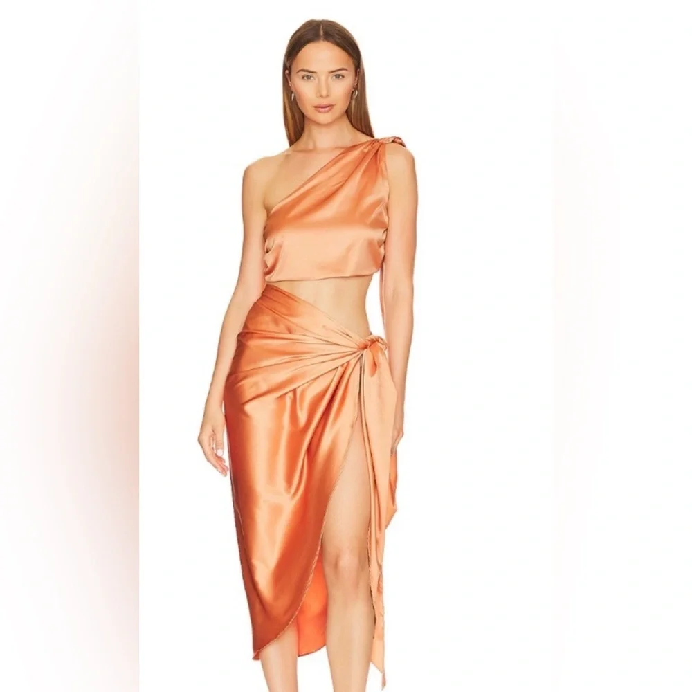 Baobab Collection Marea 2pc Set Asymmetrical Set in Orange “Luz” NWT - Picture 2 of 16